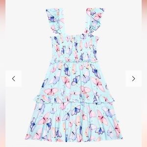 Posh Peanut Bebe Flutter sleeve smocked babydoll dress
